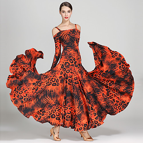 Ballroom Dance Dresses Women's Training / Performance Ice Silk Pattern / Print Long Sleeve High Dress
Ballroom Dance Dresses Women's Training / Performance Ice Silk Pattern / Print Long Sleeve High Dress