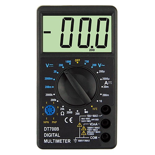 dt700b lcd портативный цифровой мультиметр, используемый для дома и автомобиля
dt700b lcd портативный цифровой мультиметр, используемый для дома и автомобиля