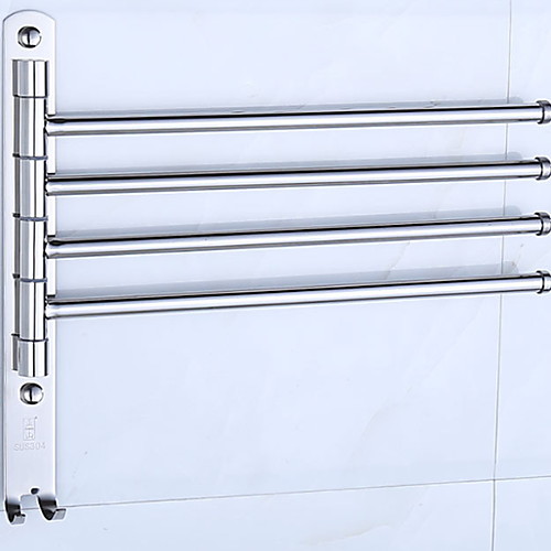 Towel Bar Creative Contemporary Stainless Steel / Iron 1pc 4-towel bar Wall Mounted
Towel Bar Creative Contemporary Stainless Steel / Iron 1pc 4-towel bar Wall Mounted