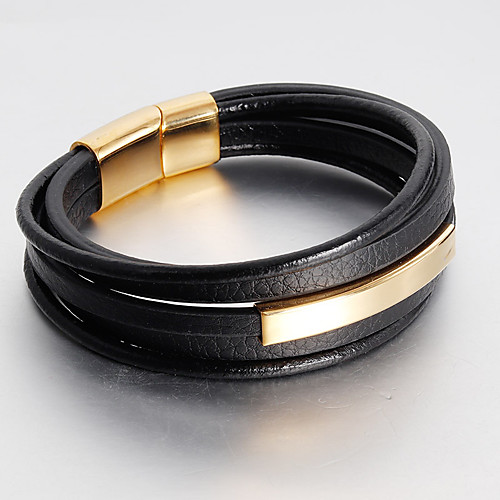 Men's Wrap Bracelet Loom Bracelet Handmade Link Bracelet Stylish Braided Magnetic Creative Statement Unique Design Punk 18K Gold Plated Bracelet Jewelry Gold / White / Black For Daily Office & Career
Men's Wrap Bracelet Loom Bracelet Handmade Link Bracelet Stylish Braided Magnetic Creative Statement Unique Design Punk 18K Gold Plated Bracelet Jewelry Gold / White / Black For Daily Office & Career