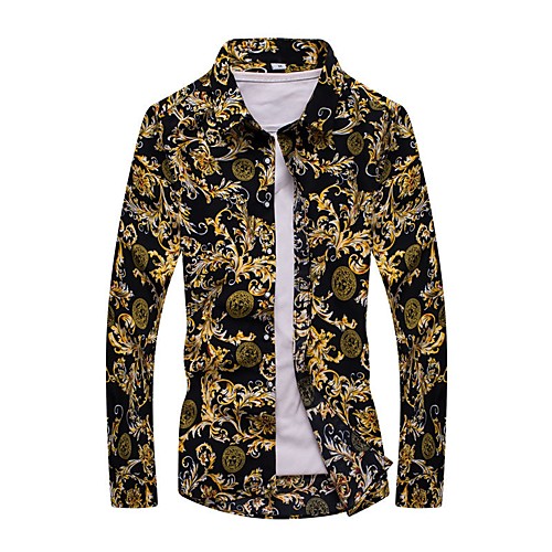 Муж. С принтом Большие размеры - Рубашка Винтаж / Активный Геометрический принт / Длинный рукав 
Муж. С принтом Большие размеры - Рубашка Винтаж / Активный Геометрический принт / Длинный рукав