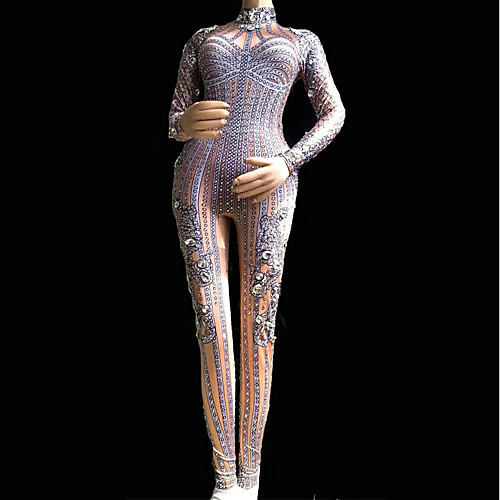 Exotic Dancewear Rhinestone Bodysuit / Club Costume Women's Performance Spandex Crystals / Rhinestones Long Sleeve Leotard / Onesie
Exotic Dancewear Rhinestone Bodysuit / Club Costume Women's Performance Spandex Crystals / Rhinestones Long Sleeve Leotard / Onesie