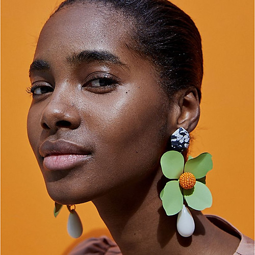 Women's Drop Earrings Retro Flower Ladies Vintage African Earrings Jewelry Yellow / Green For Daily 1 Pair
Women's Drop Earrings Retro Flower Ladies Vintage African Earrings Jewelry Yellow / Green For Daily 1 Pair
