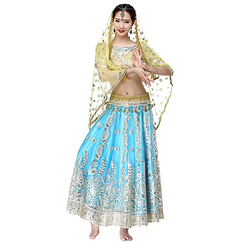 Belly Dance Outfits Women's Performance Polyester / Satin Beading / Embroidery / Gold Coin Short Sleeve Dropped Skirts / Top / Belt
Belly Dance Outfits Women's Performance Polyester / Satin Beading / Embroidery / Gold Coin Short Sleeve Dropped Skirts / Top / Belt