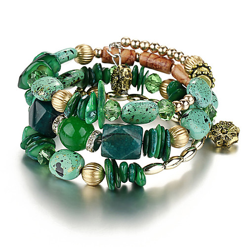 Women's Layered Beads Stacking Stackable Charm Bracelet Bracelet Bangles Resin Creative Ladies Vintage Ethnic Color everyday Bracelet Jewelry Red / Green / Blue For Daily
Women's Layered Beads Stacking Stackable Charm Bracelet Bracelet Bangles Resin Creative Ladies Vintage Ethnic Color everyday Bracelet Jewelry Red / Green / Blue For Daily