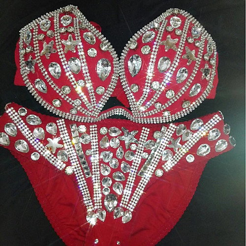 Exotic Dancewear Nightclub Jumpsuits / Club Costume Women's Performance Spandex Crystals / Rhinestones Sleeveless Dropped Bra / Shorts
Exotic Dancewear Nightclub Jumpsuits / Club Costume Women's Performance Spandex Crystals / Rhinestones Sleeveless Dropped Bra / Shorts
