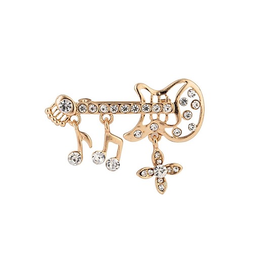 Women's Brooches Hollow Out Music Guitar Ladies Simple Elegant Rhinestone Brooch Jewelry Gold For Daily
Women's Brooches Hollow Out Music Guitar Ladies Simple Elegant Rhinestone Brooch Jewelry Gold For Daily