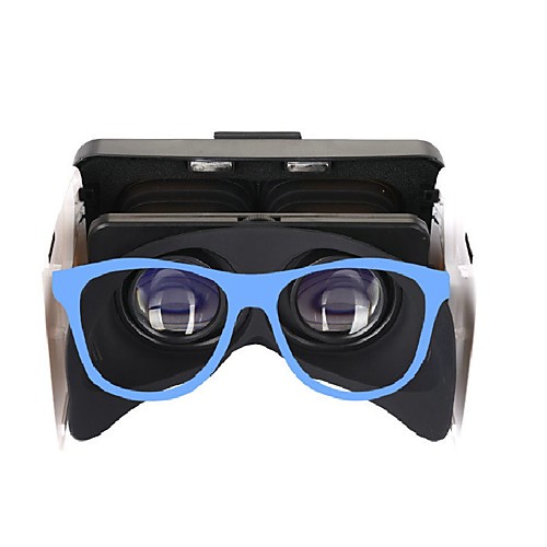 

3D очки синий Виртуальные очки реальности VR Кубический Силиконовые