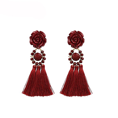 Women's Tassel Drop Earrings Earrings Ladies Tassel Jewelry Black / Red For Party / Evening Daily 1 Pair
Women's Tassel Drop Earrings Earrings Ladies Tassel Jewelry Black / Red For Party / Evening Daily 1 Pair