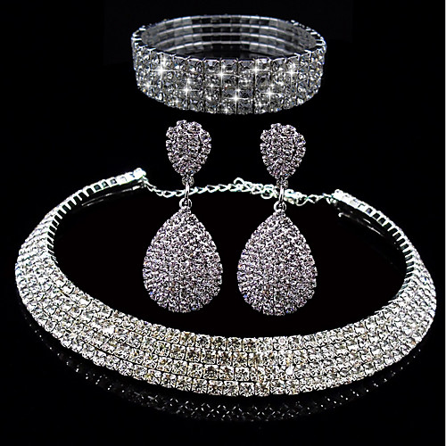 Women's Bridal Jewelry Sets Layered Luxury Elegant Earrings Jewelry White For Wedding Party 1 set
Women's Bridal Jewelry Sets Layered Luxury Elegant Earrings Jewelry White For Wedding Party 1 set
