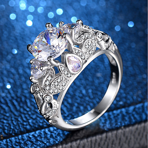 Women's Clear AAA Cubic Zirconia Hollow Out Statement Ring Ring Belle Ring Copper Platinum Plated Imitation Diamond Petal Flower Shape Ladies Unique Design Romantic Sweet Ring Jewelry Silver For
Women's Clear AAA Cubic Zirconia Hollow Out Statement Ring Ring Belle Ring Copper Platinum Plated Imitation Diamond Petal Flower Shape Ladies Unique Design Romantic Sweet Ring Jewelry Silver For