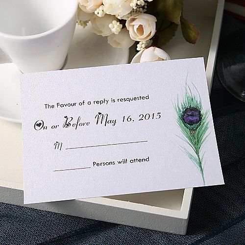 Flat Card Wedding Invitations 20 - Response Cards Modern Style Pearl Paper
Flat Card Wedding Invitations 20 - Response Cards Modern Style Pearl Paper