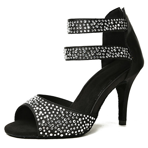 Women's Dance Shoes Patent Leather Latin Shoes Crystals Heel Flared Heel Black / Performance / Practice / EU36
Women's Dance Shoes Patent Leather Latin Shoes Crystals Heel Flared Heel Black / Performance / Practice / EU36