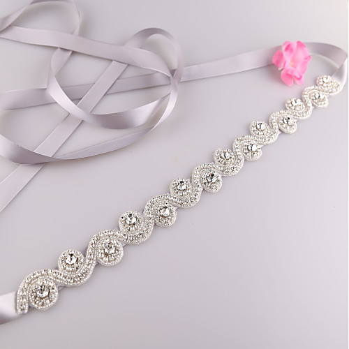 Satin / Tulle Wedding / Special Occasion Sash With Crystals / Rhinestones Women's Sashes
Satin / Tulle Wedding / Special Occasion Sash With Crystals / Rhinestones Women's Sashes