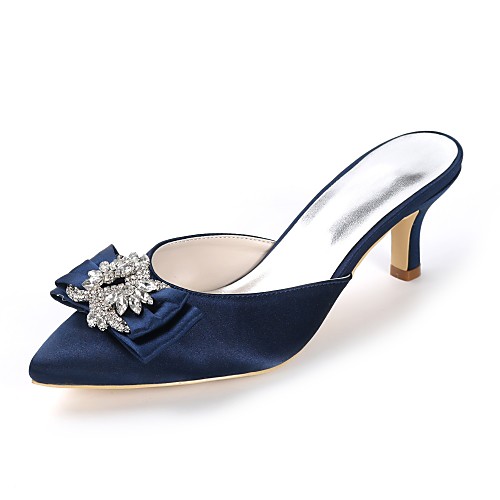 Women's Slingback Satin Spring & Summer Sweet Wedding Shoes Kitten Heel Pointed Toe Rhinestone / Bowknot Dark Purple / Champagne / Ivory / Party & Evening
Women's Slingback Satin Spring & Summer Sweet Wedding Shoes Kitten Heel Pointed Toe Rhinestone / Bowknot Dark Purple / Champagne / Ivory / Party & Evening