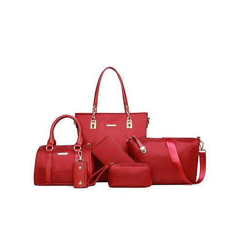 Women's PU Bag Set Bag Sets Solid Color 6 Pieces Purse Set Black / Purple / Blushing Pink / Fall & Winter
Women's PU Bag Set Bag Sets Solid Color 6 Pieces Purse Set Black / Purple / Blushing Pink / Fall & Winter