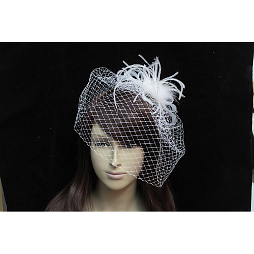 Tulle / Net Fascinators with Feather 1 Piece Wedding / Special Occasion Headpiece
Tulle / Net Fascinators with Feather 1 Piece Wedding / Special Occasion Headpiece
