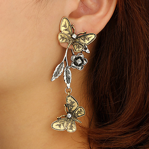 Women's Drop Earrings Sculpture Long Butterfly Flower Shape Ladies Vintage Ethnic Elegant Rhinestone Earrings Jewelry Gold For Party / Evening Ceremony 1 Pair
Women's Drop Earrings Sculpture Long Butterfly Flower Shape Ladies Vintage Ethnic Elegant Rhinestone Earrings Jewelry Gold For Party / Evening Ceremony 1 Pair