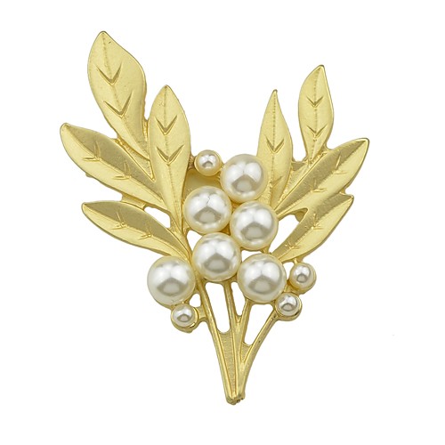 Women's Pearl Brooches Tropical Leaf Ladies Simple Basic Pearl Brooch Jewelry Golden For Date Work
Women's Pearl Brooches Tropical Leaf Ladies Simple Basic Pearl Brooch Jewelry Golden For Date Work