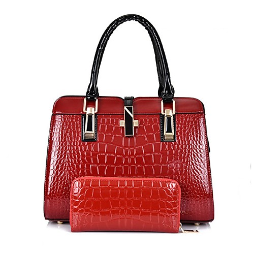 Women's Zipper Patent Leather Bag Set Bag Sets Solid Color 2 Pieces Purse Set White / Black / Red / Fall & Winter
Women's Zipper Patent Leather Bag Set Bag Sets Solid Color 2 Pieces Purse Set White / Black / Red / Fall & Winter