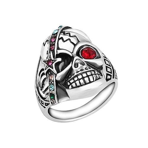 Men's Ring Onyx 1pc Silver Rhinestone Alloy Hyperbole Satanic Daily Street Jewelry Sculpture Mexican Sugar Skull Skull Calaveras
Men's Ring Onyx 1pc Silver Rhinestone Alloy Hyperbole Satanic Daily Street Jewelry Sculpture Mexican Sugar Skull Skull Calaveras