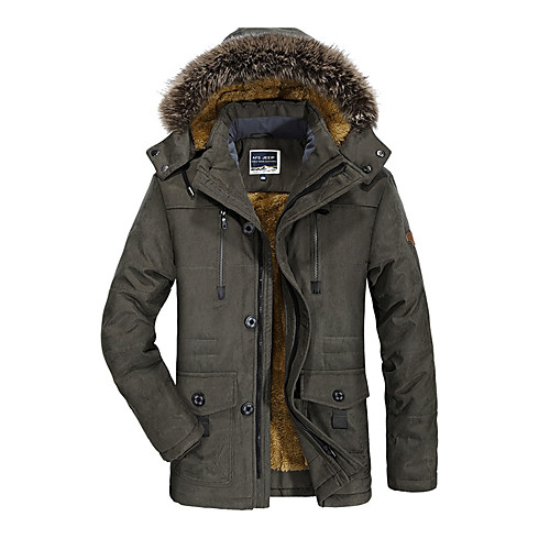 Men's Daily Solid Colored Regular Parka, Polyester Long Sleeve Hooded Black / Army Green / Royal Blue L / XL / XXL
Men's Daily Solid Colored Regular Parka, Polyester Long Sleeve Hooded Black / Army Green / Royal Blue L / XL / XXL