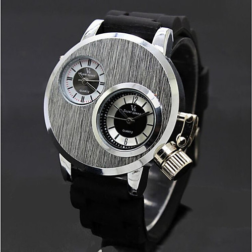 V6 Men's Wrist Watch Quartz Rubber Black Casual Watch Analog Casual Fashion - Black Silver
V6 Men's Wrist Watch Quartz Rubber Black Casual Watch Analog Casual Fashion - Black Silver
