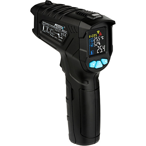 MESTEK IR01C Non-contact Infrared Digital Thermometer Humidity Meter -50~550°C With Colorful VA Screen 12 Points Temperature Test Area Indicate Temperature Humidity Meter Pyrometer - C
MESTEK IR01C Non-contact Infrared Digital Thermometer Humidity Meter -50~550°C With Colorful VA Screen 12 Points Temperature Test Area Indicate Temperature Humidity Meter Pyrometer - C