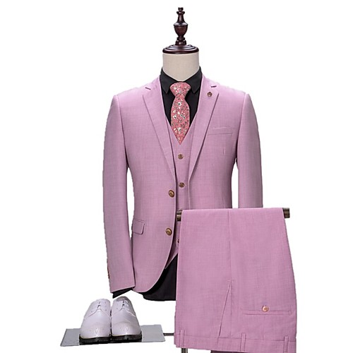 Solid Colored Tailored Fit Polyester Suit - Notch Single Breasted Two-buttons / Suits
Solid Colored Tailored Fit Polyester Suit - Notch Single Breasted Two-buttons / Suits