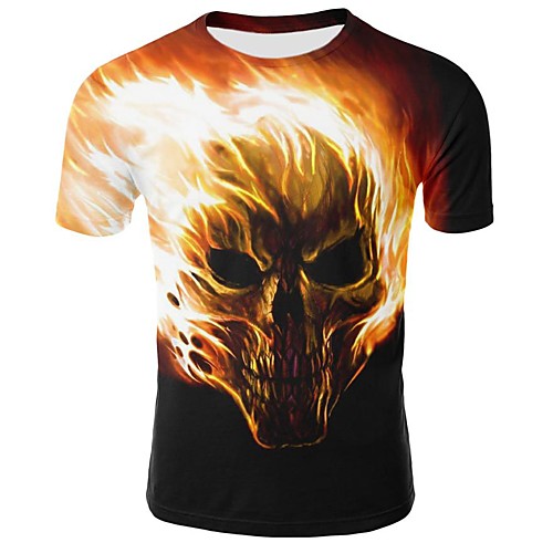 Men's Daily Basic Plus Size Cotton T-shirt - Skull Print Round Neck Yellow XXL / Short Sleeve
Men's Daily Basic Plus Size Cotton T-shirt - Skull Print Round Neck Yellow XXL / Short Sleeve