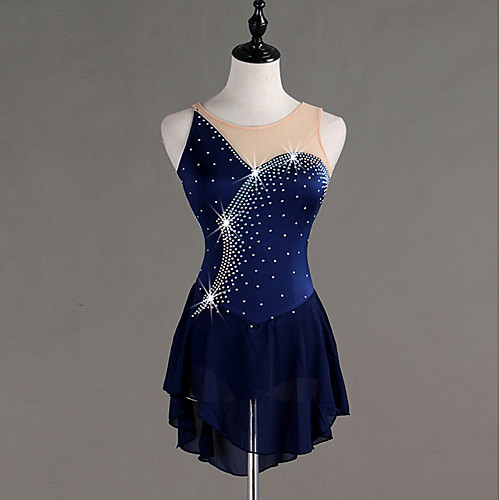 Figure Skating Rhinestone Bodysuit / Ice Skating Women's / Girls' Training Chinlon / Tulle Crystals / Rhinestones Sleeveless High Dress
Figure Skating Rhinestone Bodysuit / Ice Skating Women's / Girls' Training Chinlon / Tulle Crystals / Rhinestones Sleeveless High Dress