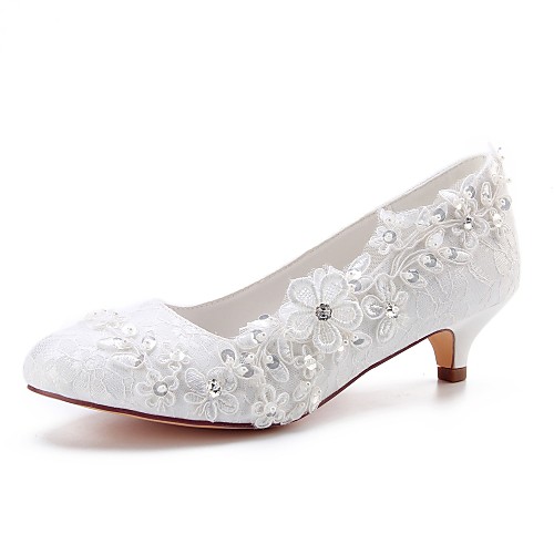 Women's Satin Spring & Fall Wedding Shoes Kitten Heel Round Toe Crystal / Pearl Ivory / Party & Evening
Women's Satin Spring & Fall Wedding Shoes Kitten Heel Round Toe Crystal / Pearl Ivory / Party & Evening