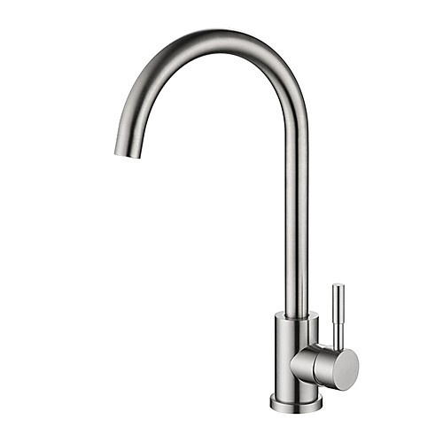 Kitchen faucet - Single Handle One Hole Brushed Tall / High Arc Deck Mounted Contemporary Kitchen Taps / Stainless Steel
Kitchen faucet - Single Handle One Hole Brushed Tall / High Arc Deck Mounted Contemporary Kitchen Taps / Stainless Steel