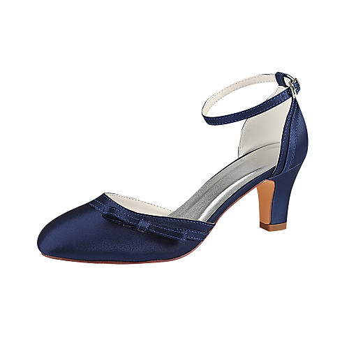 Women's Satin Summer Wedding Shoes Chunky Heel Round Toe Bowknot / Buckle Dark Blue / Champagne / Party & Evening
Women's Satin Summer Wedding Shoes Chunky Heel Round Toe Bowknot / Buckle Dark Blue / Champagne / Party & Evening