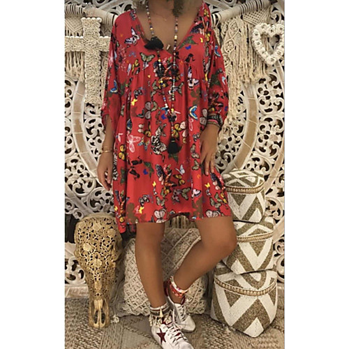 Women's Plus Size Daily Elegant Loose Shift Dress - Floral Deep V White Black Red XXXL XXXXL XXXXXL / Sexy
Women's Plus Size Daily Elegant Loose Shift Dress - Floral Deep V White Black Red XXXL XXXXL XXXXXL / Sexy