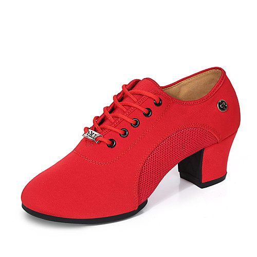 Women's Dance Shoes Canvas Jazz Shoes Heel Thick Heel Customizable Black / Red / Performance / Practice
Women's Dance Shoes Canvas Jazz Shoes Heel Thick Heel Customizable Black / Red / Performance / Practice