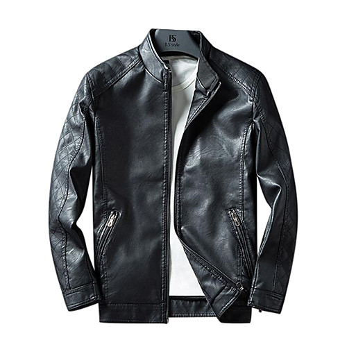 Men's Daily Basic Fall & Winter Regular Leather Jacket, Solid Colored Stand Long Sleeve PU Brown / Black / Wine XXL / XXXL / 4XL
Men's Daily Basic Fall & Winter Regular Leather Jacket, Solid Colored Stand Long Sleeve PU Brown / Black / Wine XXL / XXXL / 4XL