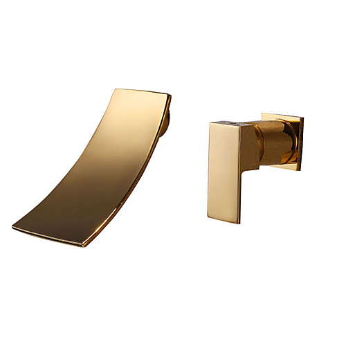 Bathroom Sink Faucet - Waterfall / Widespread / New Design Brushed Wall Mounted Single Handle Two HolesBath Taps
Bathroom Sink Faucet - Waterfall / Widespread / New Design Brushed Wall Mounted Single Handle Two HolesBath Taps