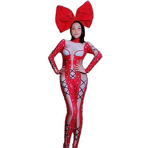 Exotic Dancewear Club Costume Women's Performance Spandex Split Joint / Crystals / Rhinestones Long Sleeve Hair Jewelry / Leotard / Onesie
Exotic Dancewear Club Costume Women's Performance Spandex Split Joint / Crystals / Rhinestones Long Sleeve Hair Jewelry / Leotard / Onesie