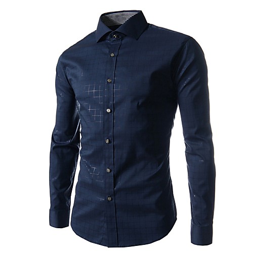 Men's Daily Holiday Going out Business / Basic Plus Size Cotton Slim Shirt - Solid Colored / Check Print Classic Collar Wine / Long Sleeve / Fall / Work
Men's Daily Holiday Going out Business / Basic Plus Size Cotton Slim Shirt - Solid Colored / Check Print Classic Collar Wine / Long Sleeve / Fall / Work