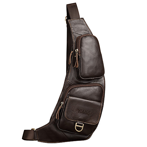 Men's Zipper Nappa Leather Sling Shoulder Bag Solid Color Brown / Fall & Winter
Men's Zipper Nappa Leather Sling Shoulder Bag Solid Color Brown / Fall & Winter