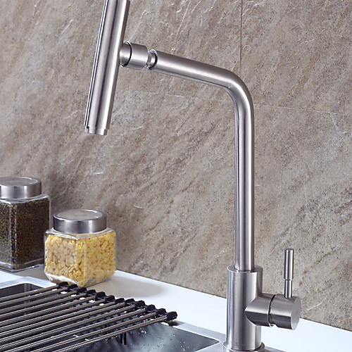Kitchen faucet - Single Handle One Hole Brushed Steel Standard Spout Ordinary Kitchen Taps
Kitchen faucet - Single Handle One Hole Brushed Steel Standard Spout Ordinary Kitchen Taps