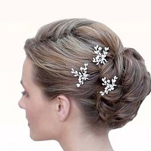 Crystal Hair Accessory with Pearl 3 Pieces Wedding Headpiece 
Crystal Hair Accessory with Pearl 3 Pieces Wedding Headpiece