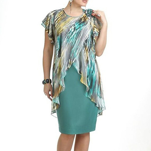 Women's Plus Size Going out Slim Sheath Dress - Geometric Print Spring Blue Green Navy Blue XXXL XXXXL XXXXXL / Sexy
Women's Plus Size Going out Slim Sheath Dress - Geometric Print Spring Blue Green Navy Blue XXXL XXXXL XXXXXL / Sexy