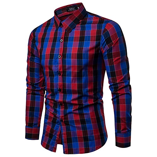 Men's Daily Holiday Business / Basic Shirt - Houndstooth / Plaid Print Classic Collar Blue L / Long Sleeve
Men's Daily Holiday Business / Basic Shirt - Houndstooth / Plaid Print Classic Collar Blue L / Long Sleeve