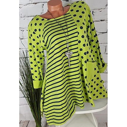 Women's Daily Street chic Loose T-shirt - Polka Dot Polka Dots / Stripe / Fashion White / Spring / Summer / Fall / Winter
Women's Daily Street chic Loose T-shirt - Polka Dot Polka Dots / Stripe / Fashion White / Spring / Summer / Fall / Winter