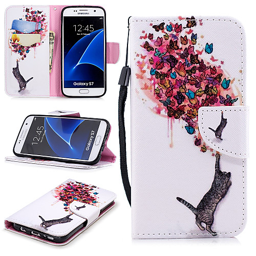 Case For Samsung Galaxy S7 Wallet / Card Holder / Shockproof Full Body Cases Cat / Butterfly Hard PU Leather for S7
Case For Samsung Galaxy S7 Wallet / Card Holder / Shockproof Full Body Cases Cat / Butterfly Hard PU Leather for S7