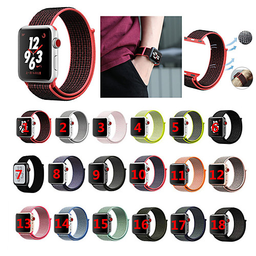 Ремешок для часов для Apple Watch Series 4/3/2/1 Apple Спортивный ремешок / Дизайн украшения Нейлон Повязка на запястье
Ремешок для часов для Apple Watch Series 4/3/2/1 Apple Спортивный ремешок / Дизайн украшения Нейлон Повязка на запястье