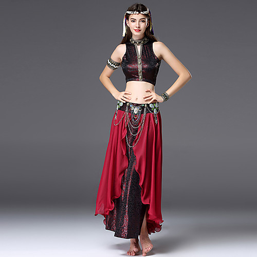 Belly Dance Outfits Women's Training / Performance Polyester Pattern / Print / Ruching Sleeveless Dropped Skirts / Top
Belly Dance Outfits Women's Training / Performance Polyester Pattern / Print / Ruching Sleeveless Dropped Skirts / Top