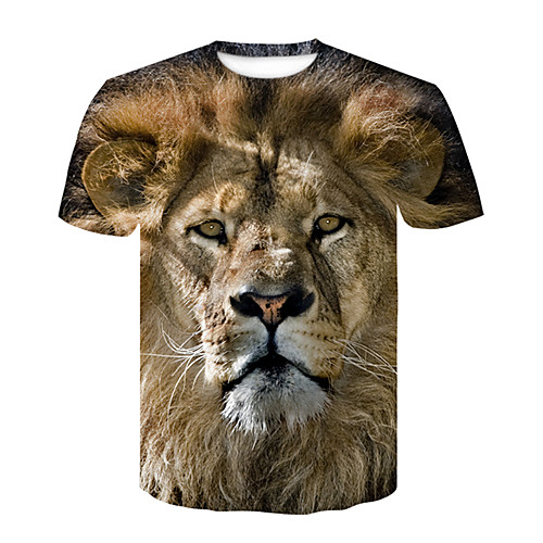 Men's Daily Club Street chic / Punk & Gothic T-shirt - Animal Lion, Print Round Neck Light Brown XXL / Short Sleeve
Men's Daily Club Street chic / Punk & Gothic T-shirt - Animal Lion, Print Round Neck Light Brown XXL / Short Sleeve